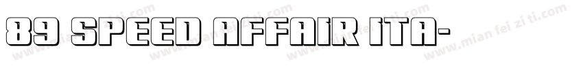 89 Speed Affair Ita字体转换